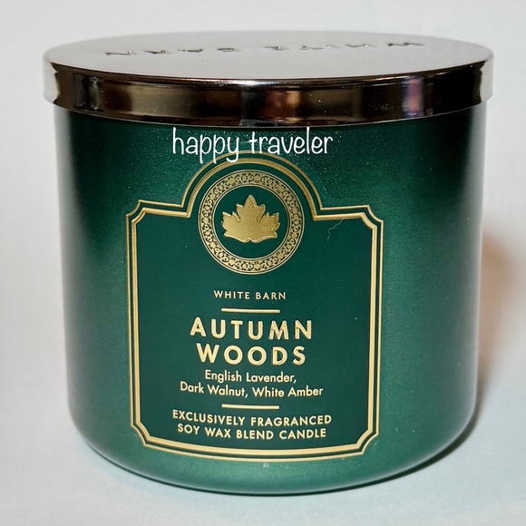 AUTUMN WOODS 3 Wick Candle - Picture 1 of 3